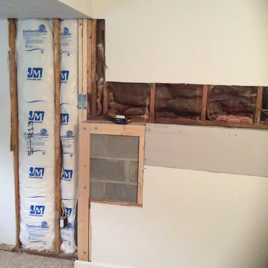 Wall insulation replacement during Structural Drying in Norway